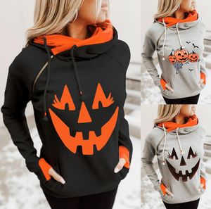 Vinterkvinnor tröja designer casual halloween clown mönster långärmad hoodies damer casual mode trench rockar jackor clothi5433260