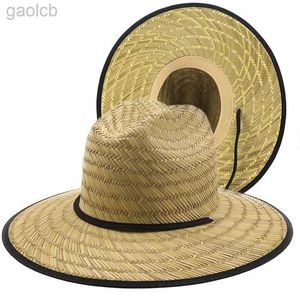 Wide Brim Hats Bucket Hats Classic Handmade Womens Lifesaving Hat Summer Beach Sun Hat Outdoor Wide Brown Panama Straw Hat 24323