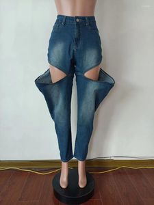 Calças de brim femininas moda angustiado ferramentas carga estiramento baggy perna larga calças jeans grunge hip hop 2000s estéticas senhoras y2k