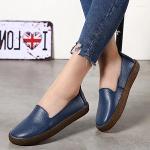 Sapatos casuais mulheres branco couro genuíno para mocassins macio mocassin femme oxford deslizamento em plano