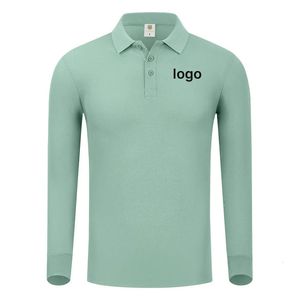 Einfache Langarmpolo -Hemd Männer Frauen Feste 3 Knöpfe Revers T -Shirts Herbst Winter Golf Polos normale Herren Tops Kleidung Custom 240322