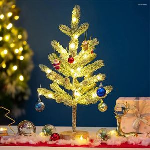Night Lights Artificial Christmas Tree LED Nights Pine Needle Snowfall Lamp 55cm 50leds For Birthday Wedding Thanksgiving Xmas Gifts
