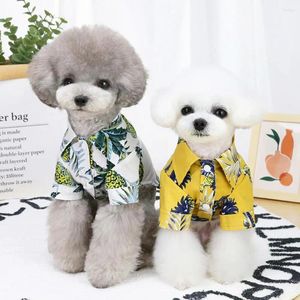 Abbigliamento per cani Abbigliamento per animali domestici Moda Proteggi la pelle Camicetta Abiti estivi Camicia per gatti in stile hawaiano da spiaggia fresca per