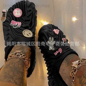 Slippers Instagram Womens Shoes Excluder Expressions Enports Slippers Womens Flated Beach Sandals T240323