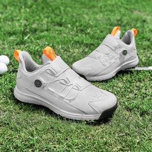 Boots Golf Shoes for Men and Women Waterproof Antiskid Rotating Shoelace Movable Nail Breathable Leisure Golf Sneakers P619