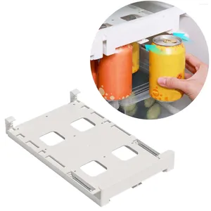 Kitchen Storage Refrigerator Hanging Organizer Bins Can Dispenser Holder Soda Beverage Canned Food Container Bin Plastic Rack Fridge