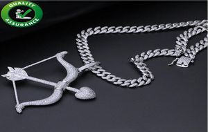 Mens Iced Out Hip Hop Cadeia Pingentes Designer de Luxo Jóias Iced Out Pingente Homens Cuban Link Chain Colar de Diamantes Hiphop Charme A8710864