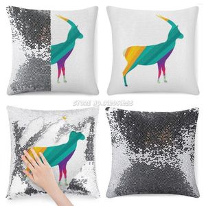 Fronha de travesseiro com lantejoulas, fronhas com glitter, decoração de quarto infantil, presente agradável, ideia legal, animal, elegante, colorido