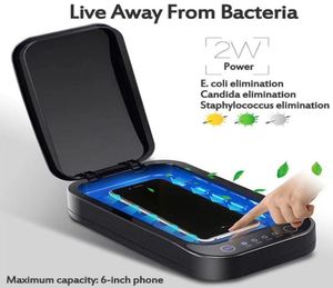 UV Sterylizator pudełka do telefonu komórkowego maski słuchawek Watch UV Sanitizer z bezprzewodową ładowarką Produkty ochronne1567461