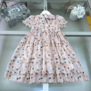 Luksusowy projektant ubrania dla dzieci sukienki dziewczynki haftowe kwiaty bawełniana dziecięca spódnica koronkowa sukienka księżniczka Rozmiar 90-150 cm dziecięcy sukienka 24MAR