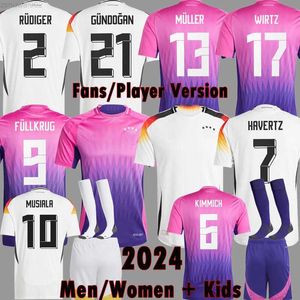 2024 Alemanha Jerseys de futebol Hummels Kroos Gnabry Werner Draxler Reus Muller Gotze Kit Copa Europeia Camisa de Futebol Homens Crianças Fãs Jogador Versão Jersey 3XL 4XLLFDZ