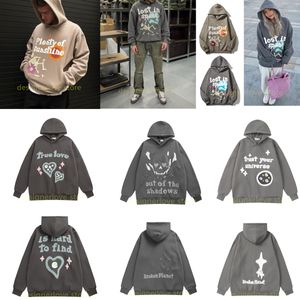 Herren-Hip-Hop-Rock-Kapuzenpullover, Designer-Kapuzenpullover für Herren, Streetwear, luxuriös, passendes Set, Damen-Mann-Outfit, Denim-T-Shirt, Anzug, schwarz, dunkelgrau, Baumwoll-Sweatshirt, XXL-Trainingsanzug