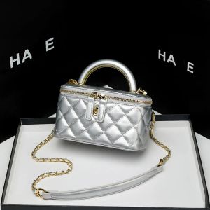 Handheld small bag for women's spring and summer new Lingge chain bag high-end and stylish crossbody bag popular box bag