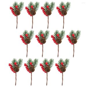 Decorative Flowers Floral Picks Artificial Pine Cone Xmas Tree Decorations Simulation Plant Ornament