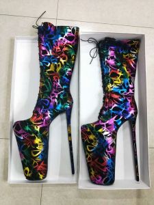 Buty Mkkhou 2020 Nowa spersonalizowana moda o wysokości 30 cm Kolorowa wodoodporna platforma sznurka Runway Boot Women Rozmiar 3349