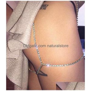 Belly Chains Y Luxury Rhinestone Thigh Body Jewelry Night Club Party Crystal Garters Leg For Women Drop Delivery Dhahp