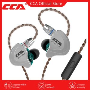 ヘッドフォンCCA C10ハイブリッドハイブリッドイヤホンHifi DJスポーツドライブヘッドセットノイズキャンセルゲーマーマイクヘッドフォンで有線