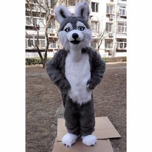 2024 venda quente bonito cão husky mascote traje carnaval festa palco desempenho vestido extravagante para homens feminino traje de halloween