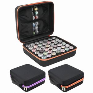 42-slot Portable Shockproof Storage Carrying Case Bag Rhinestes Earrings Beads Accories Diamd Shockproof Carry Case Box U4Bc#