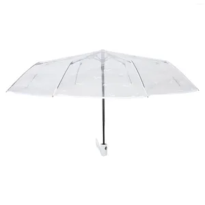 Umbrellas Fully Automatic Transparent Umbrella For Rain Travel Folding Portable