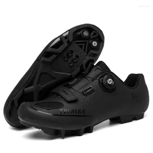 Cykelskor 2024 MTB vägcykelstövlar Cleats Sko Non-Slip Men Mountain Bicycle Flat Sneakers SPD Racing Speed ​​Footwear