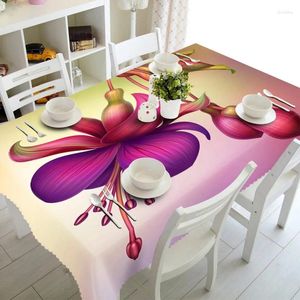 Table Cloth Red Tropical Exotic Flower Tablecloth Oxford Rectangular Kitchen Cover Home Party Wedding Decoration Mantel Mesa