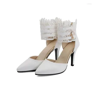 Модельные туфли Sandalias Mujer, коллекция 2024 года, элегантные женские сандалии, весенне-летние осенние туфли-лодочки на высоком каблуке с острым носком, размер 20-3