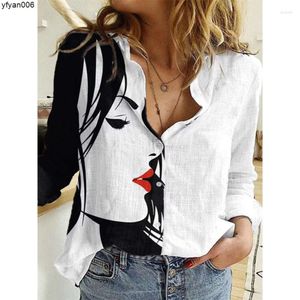 Blouses Women Shirts and Collar Long Sleeve Loose Casual Office Tops Mujers4zh.