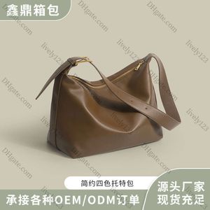 Koreansk version Mångsidig tygväska lat mjuk tata axelväska 2024 Ny väska för kvinnor med högt estetiskt värde och stor kapacitet crossbody väska