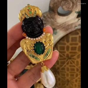 Brooches Europe And America Brass Gold Plated Vintage For Women Sweater Coat Luxury Jewelry Accessories