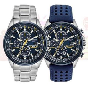 Luxury Wateproof Quartz Watches Business Casual Steel Band Watch Men's Blue Angels World Chronograph WristWatch 211231340G