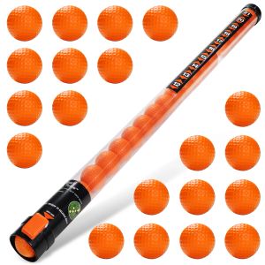 Aiuta il golf The Practice Stick Ball Shagger Retriever di ProActive Sports Tubo tramoggia per palline da golf per 21 palline, 1 raccoglitore trasparente