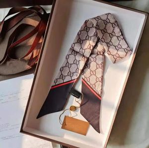 Designer-Schal, modisches Stirnband, Luxusmarken mit Box-Buchstaben G, Damen-Seidenschals, erstklassige dünne Schals, Haarbänder, 85 x 6 cm, H1120