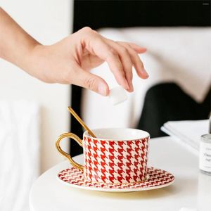 Kupalar 180ml benzersiz desen seramik kahve fincanı, ev ve ofis kullanımı için içecek içimi