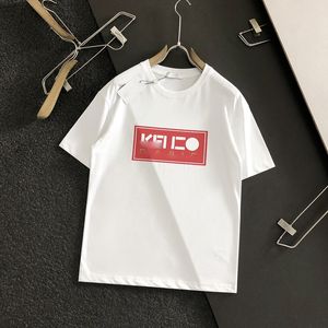 Дизайнерская футболка Man Womens Tees New Fashion 100% хлопковая футболка летняя короткая рукава с брендом с брендом высококачественной дизайнеры футболка CRD2403234-8.7 небо