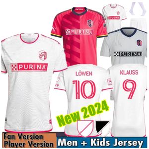 2024 2025 STL CITY SC JERSEYS SOCCER KIDS KIT MAN 24-25 FOOTBALL THE PRIMARY HOME RED AWAE VIT CONFLUENCE LOWEN KLAUSS PARKER JACKSON NILSSON HÄRMENDE BLOM 4XL