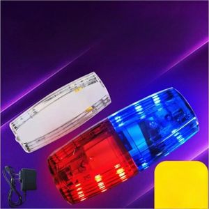 2024 new LED Red Blue Multifunction Clip Flashing Warning Safety Shoulder Police Lights USB Charging Emergency Lamp Bicycle Accessories for