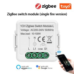 Kontrolle kein neutrales Tuya Zigbee 3.0 Smart Light Mini Switch Modul 1 2 3 Band