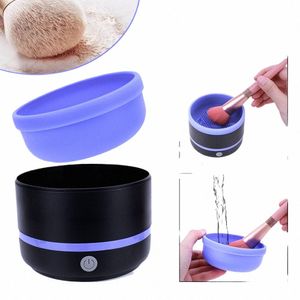 Elektriska kosmetiska borstar Cleanser Tool Make Up Brush Cleaner Machine Portable Blender Cleanser Tool Presents for Women Mom Wife Q3IV#