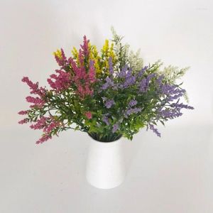 Fiori decorativi Schiuma artificiale Lavanda Bouquet di grano Decorazione della casa di nozze Tavolo da ufficio per interni ed esterni Disporre piante finte