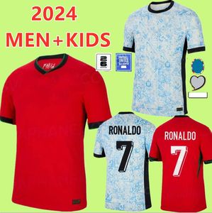 2024 Euro Kupa Portuguesa Portekiz Futbol Formaları Ronaldo Joao Felix Pepe Bermardo B.Fernandes Camisa de Futebol 24 25 J.Moutinho Futbol Gömlek Erkekler Çocuk Kiti Bernardo 9