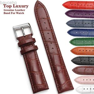 Watch Bands Genuine leather strap 12/14/16/18/20/22/24mm strap steel strap pin buckle high-quality wrist strap bracelet+tools 24323