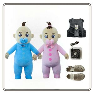 Mascot kostymer ierable duschklänningar jätte baby kostym maskot pojke flicka födelsedag karneval för presenthändelse fest