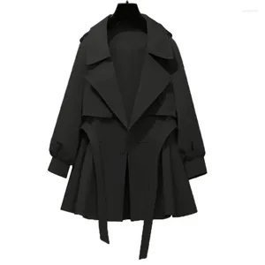 Korki damskie płaszcze żeńskie szczupły płaszcz fit plus krótka kurtka wiatrówka koronkowa koronkowa koronkowa czarna rękaw czarne kobiety mody streetwear 3xl 4xl