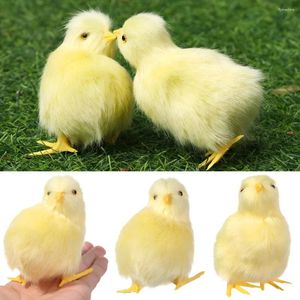 Party Decoration Cute Plush Animal Doll Simulation Chick Mini Lifelike Soft Furry Yellow Home Easter Gift For Children Kids Toys