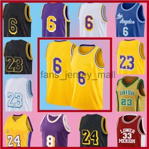 Space Jam 2 Tune Squad NCAA 6 LBJ 23 3 Anthony Los Bryant Davis Angeles Basketballtrikot James Lower Merion College Lebron genähtes Trikot s5