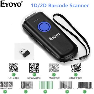 Eyoyo EY023 QR Code Scanner Bluetooth Portatile Barra 2D Compatibile USB 24GHz Lettore di codici a barre wireless 240318
