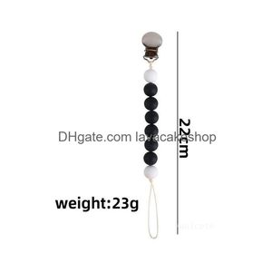 Party Favor Baby Round Iron Pacifier Clip Creative Soothing Beech Sile Abacus Bead Chain för att förhindra Falling T2I52540 Drop Delivery Hom DHSCX