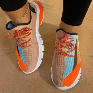 Casual Shoes Womens Sneakers 2023 Summer Nya andningsbara Casual Shoes Stor-storlek Light Mesh Air Cushion Outdoor Lace Up Training Shoes T240323