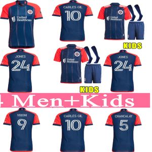 New Vrioni Englandes 2024 Revolution MLS Soccer Jerseys Home Away Blue Football Shirts 24 25 Man Player Wersja 2025 Carlesgil Jones Bou